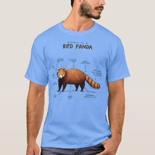 T-shirt Anatomie d'un panda rouge