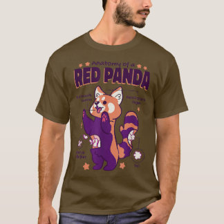 T-shirt Anatomie D'Un Panda Rouge