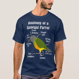 T-shirt Anatomie d'un perroquet du Sénégal