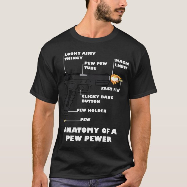 T-shirt Anatomie D'Un Pew Pewer 2nd Adt Gun (Devant)