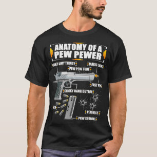 T-shirt Anatomie d'un pistolet d'amme à mâcher 9 mm