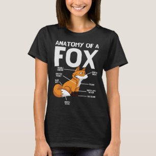T-shirt Anatomie D'Un Renard Renards Foxes Animal Wild Zoo