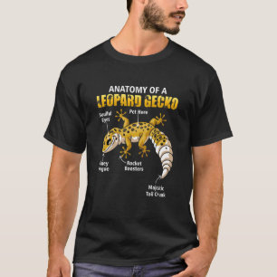 T-shirt Anatomie D'Un Reptile Animal Léopard Gecko Léopard