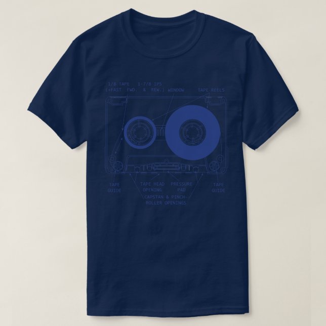 T-shirt Anatomie d'une cassette (Design devant)