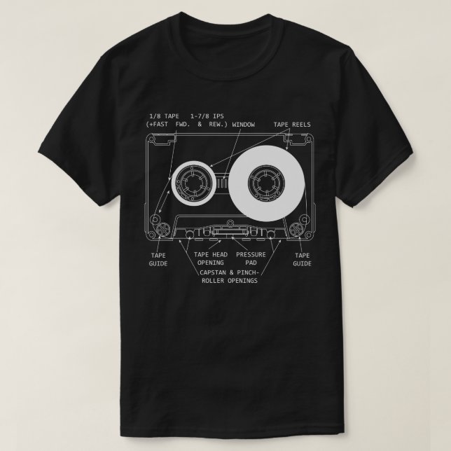 T-shirt Anatomie d'une cassette V2 (Design devant)