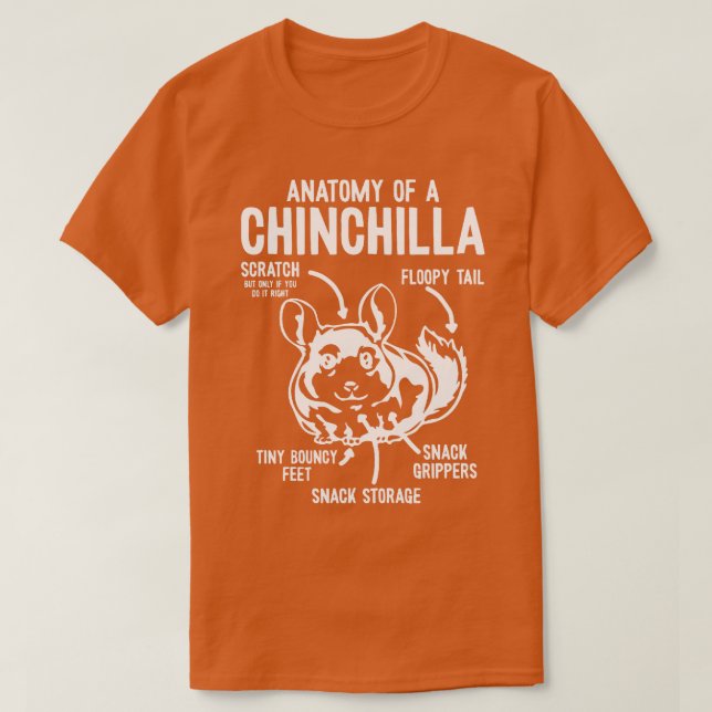 T-shirt Anatomie D'Une Chinchilla Chinchillas (Design devant)