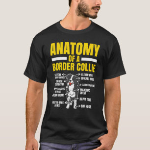 T-shirt Anatomie D'Une Frontière Collie Chien Chien Éleveu