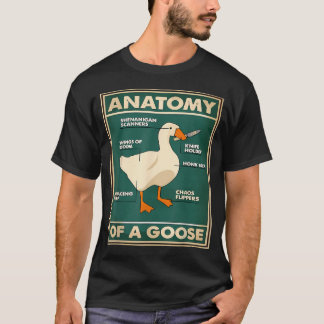 T-shirt Anatomie d'une oie Mème drôle Amateur d'animaux