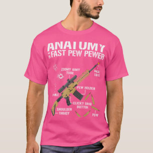 T-shirt Anatomie D'Une Poche Rapide - Fusil - Drôle Homme