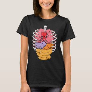 T-shirt Anatomie humaine Organes de chats connexes Cage de