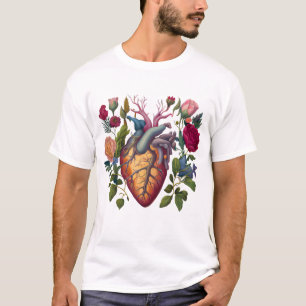 T-shirt anatomie médicale vintage médecin de la fleur card