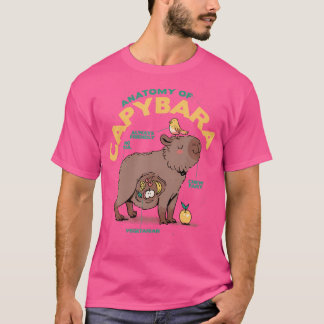 T-shirt Anatomie Mignonne D'Une Capybara