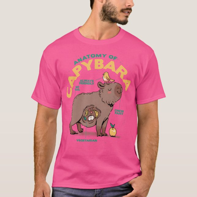 T-shirt Anatomie Mignonne D'Une Capybara (Devant)