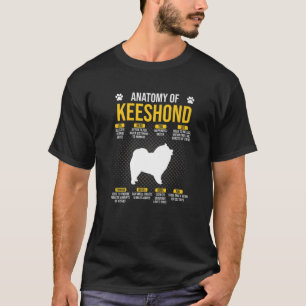 T-shirt Anatomie pour l'amant du Keeshond