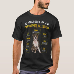 T-shirt Anatomie Staffordshire Bull Terrier Pour Femmes Ho