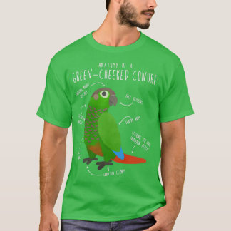 T-shirt Anatomie verte à la joue