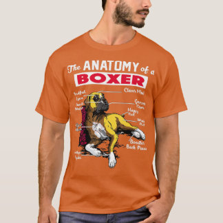 T-shirt Anatomy of a Boxer Dog  - Funny  for Boxer lover 