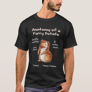 T-shirt Anatomy Of A Guinée Pig Funny Furry Potato Pet Gif