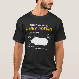 T-shirt Anatomy Of A Guinée Pig Funny Furry Potato Pet Gif