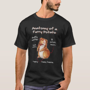 T-shirt Anatomy Of A Guinée Pig Funny Furry Potato Pet Gif