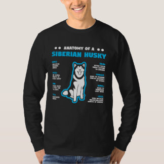 T-shirt Anatomy of A Husky Siberian Dog Owner