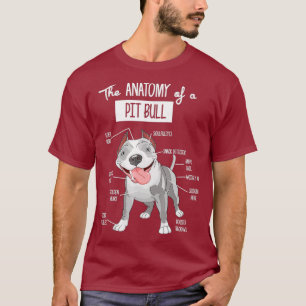 T-shirt Anatomy Of A Pitbull Dog Lover Tee