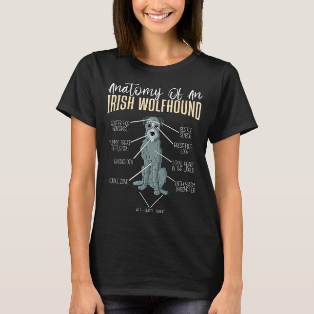 T-shirt Anatomy Of An Irish Wolfhound  (Devant)