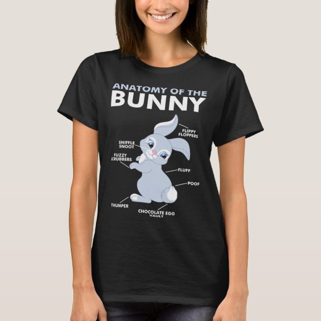 T-shirt Anatomy of Bunny  Rabbit (Devant)