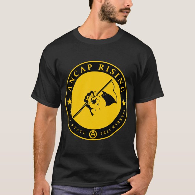 T-shirt Ancap Rising| Anti-État| Marchés libres (Devant)