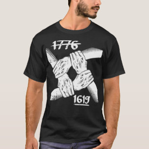 T-shirt Ancêtres de l'histoire des Noirs 1619 1776 Afro-Am