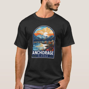 T-shirt Anchorage Alaska Travel Art Emblem