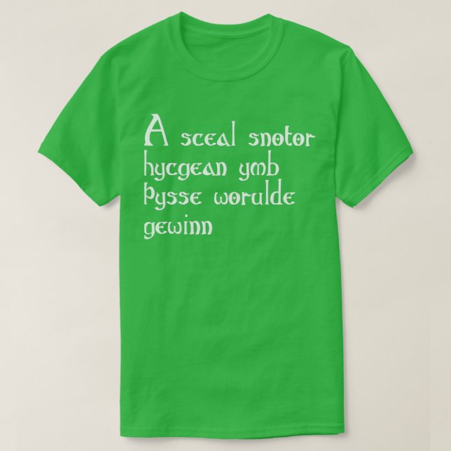 T-shirt Ancien Anglais Anglo Saxon Maxim (Design devant)