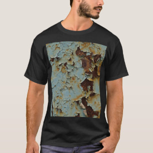 T-shirt Ancien arrière - plan métallique rouillé et corrod