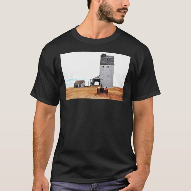 T-shirt Ancien Ascenseur Et Tracteur À Grains (Devant)
