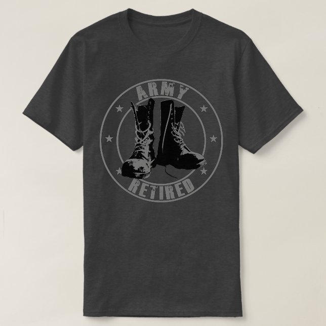 T-shirt Ancien combattant militaire à la retraite uniforme (Design devant)