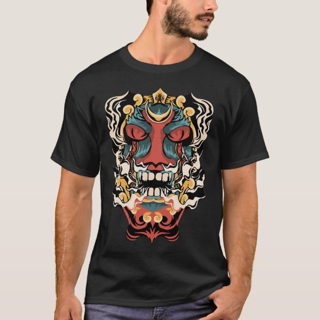 T-shirt Ancien Devil Art Japonais (Devant)