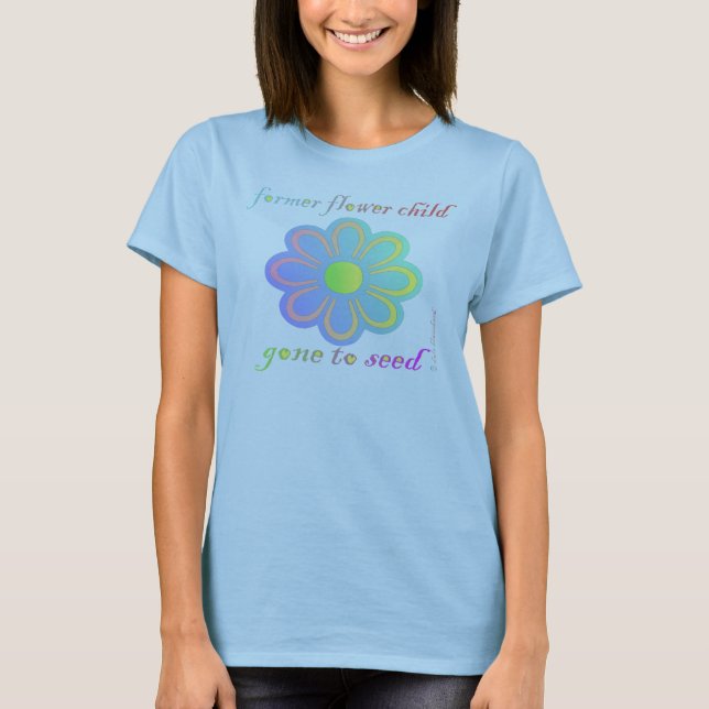 T-shirt Ancien enfant de fleur allé pour semer (Devant)