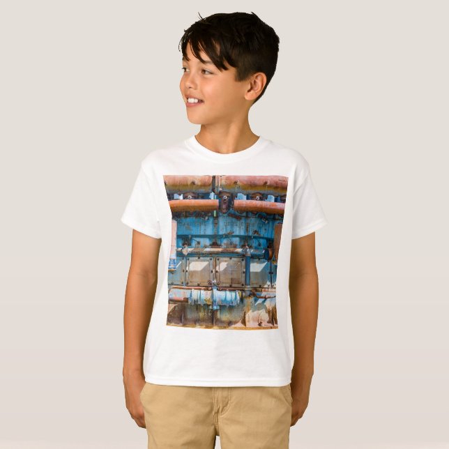 T-shirt Ancien et rouillé Atlas Impérial moteur diesel à I (Devant entier)
