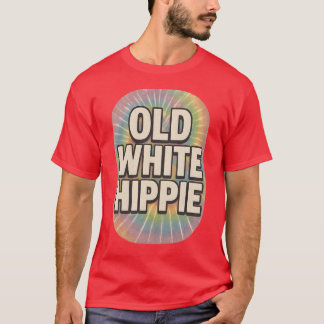 T-SHIRT ANCIEN HIPPIE BLANC