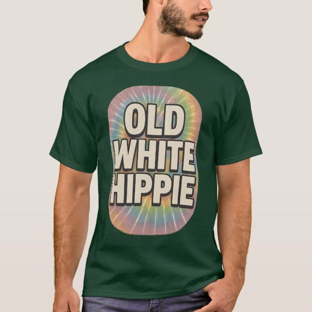 T-SHIRT ANCIEN HIPPIE BLANC (Devant)