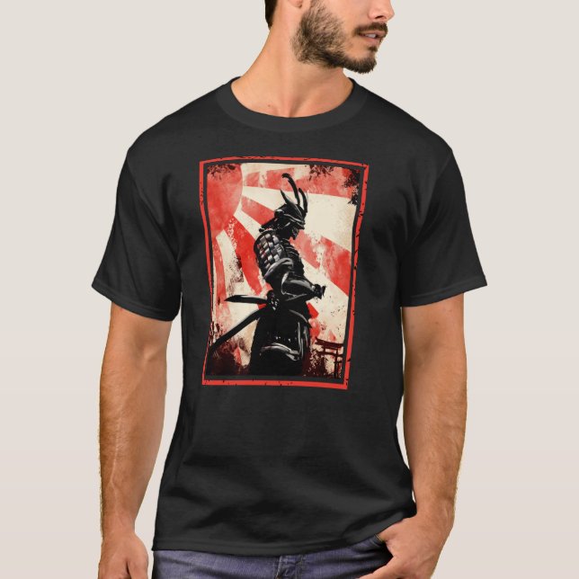 T-shirt Ancien Japonais Samurai Bushido Ronin Armor Asiati (Devant)
