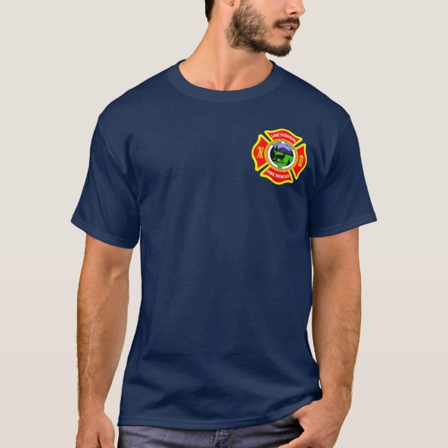 T-shirt Ancien Logo Lac Cushman, WA Chemise d'incendie (Devant)