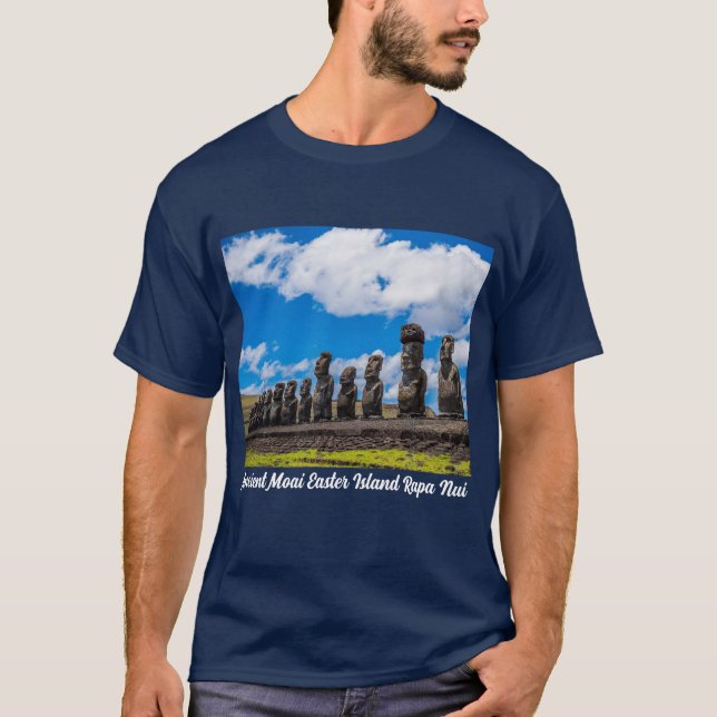 T-shirt Ancien Moai île de Pâques Rapa Nui (Devant)