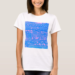 T-shirt Ancien Motif mésopotamien sumérien bleu
