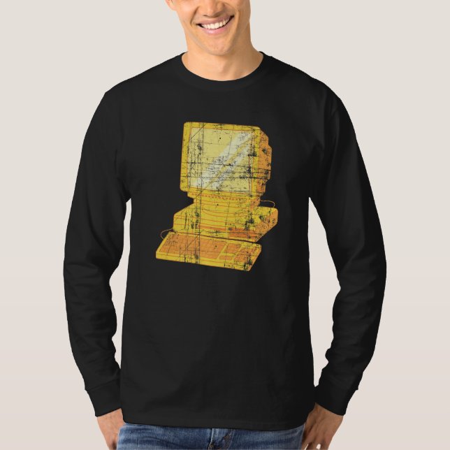 T-shirt Ancien Pc Vintage Retro (Devant)