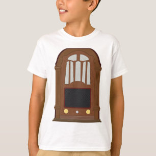 T-shirt Ancien poste de radio à tubes en bois antique stér