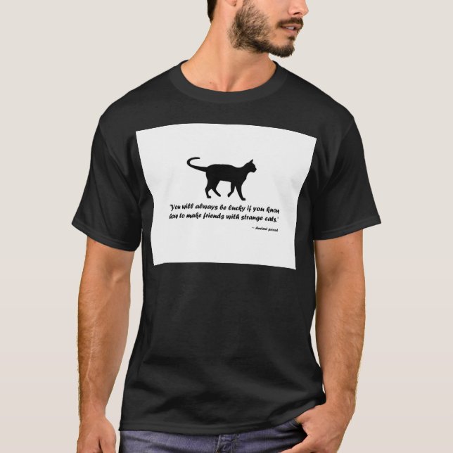 T-shirt Ancien proverbe de chat (Devant)