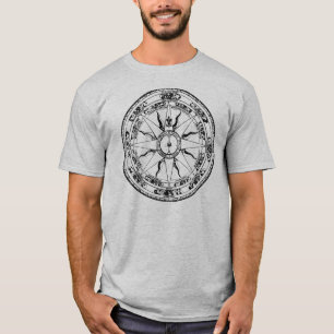 T-shirt Ancien Rose de boussole (B&W)