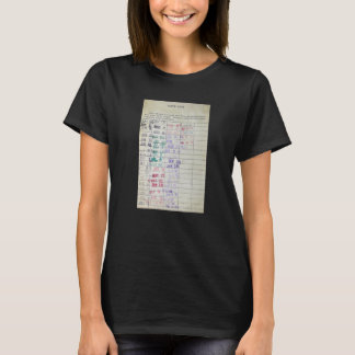 T-shirt Ancienne carte de bibliothèque Vintage