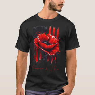 T-shirt Anciens Combattants 2024 Usa Memorial Day Flowe Re